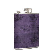 Vintag Black Crown Royalty Dunkel Lila Flachmann (Rechts)