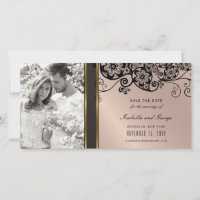 Vintag Black Floral Paisley Wirbel Elegantes Foto