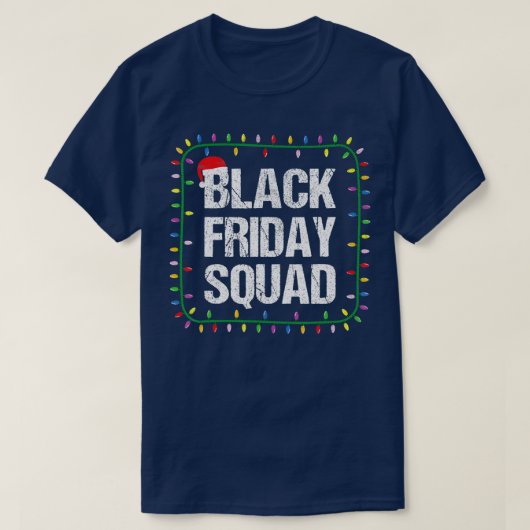 Vintag Black Friday Squad Weihnachtslicht T-Shirt (Design vorne)