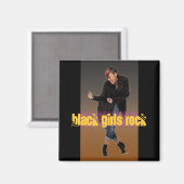 Vintag Black Girls Rock Magnet (Vorderseite/Rückseite)
