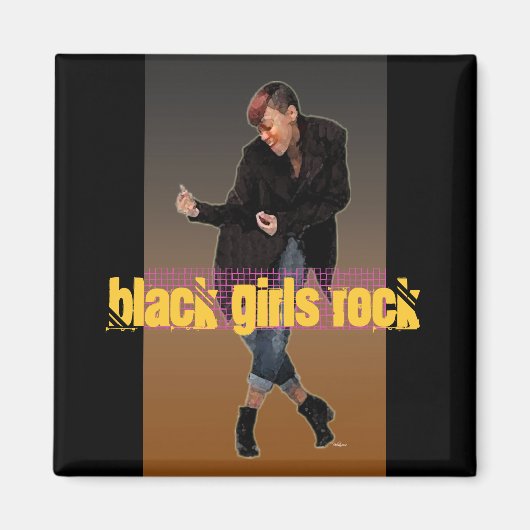 Vintag Black Girls Rock Magnet (Vorne)