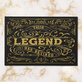 Vintag Black Gold Classic Legend Retirement Gästebuch