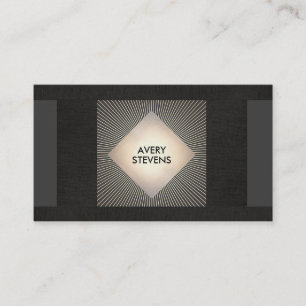 Vintag Black Gold Sunburst Beruflicher Designer Visitenkarte
