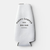 Vintag Black Happy Campers Wappen Camp Crew Flaschenkühler (Vorderseite)