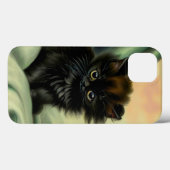 Vintag Black Kitten Illustration Case-Mate iPhone Hülle (Rückseite (Horizontal))
