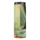 Vintag Black Kitten Illustration Thermosbecher (Rückseite)