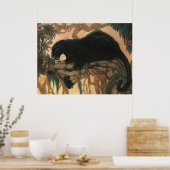 Vintag Black Panther Cat Poster (Küche)