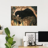 Vintag Black Panther Cat Poster (Heimbüro)