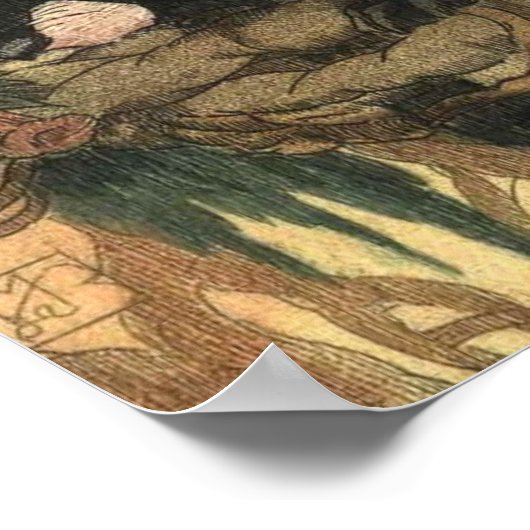 Vintag Black Panther Cat Poster (Ecke)