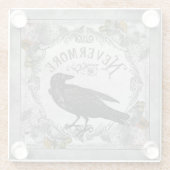 Vintag Black Raven Nevermore Halloween Glasuntersetzer (Rückseite)