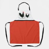 Vintag Black Rooster Schürze (Vorderseite)