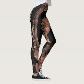 Vintag Black & Rosegold KI Kunst Leggings (Rechts)