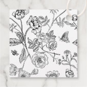 Vintag Black Wappen Monogram Wedding Danke Geschenkanhänger (Rückseite)