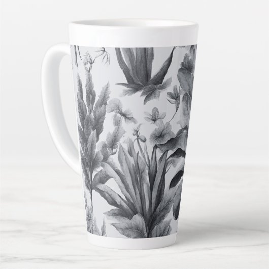 Vintag Black&White botanischer Großraum Milchtasse (Linke Ecke)