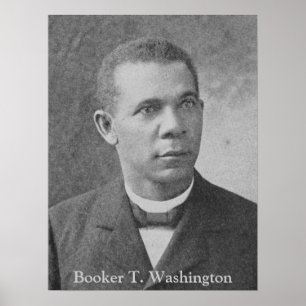 Vintag Black & White Foto Booker T. Washington Poster