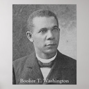 Vintag Black & White Foto Booker T. Washington Poster