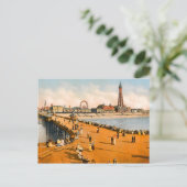 Vintag Blackpool Lancashire England Postkarte (Stehend Vorderseite)