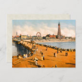 Vintag Blackpool Lancashire England Postkarte (Vorne/Hinten)