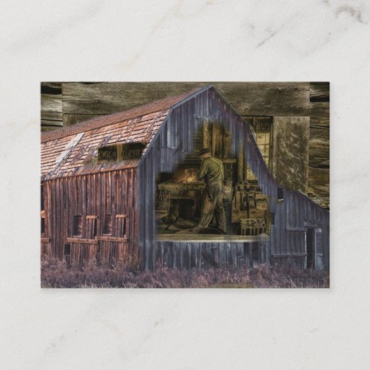 Vintag Blacksmith Shop Welder Visitenkarte (Vorderseite)