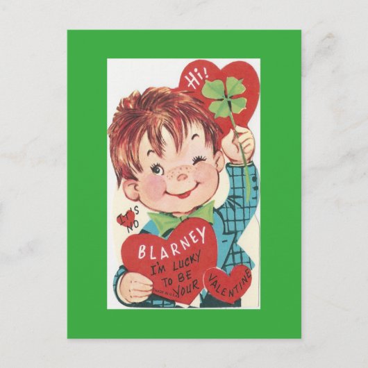 Vintag Blarney Stone Valentine Feiertagspostkarte (Vorderseite)
