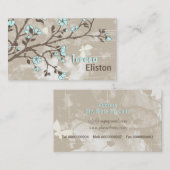 Vintag blass blühende Blütenblumen Visitenkarte (Vorne/Hinten)