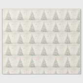 Vintag blass Frohe Weihnachten Geschenkpapier (Flach)