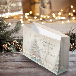 Vintag blass Frohe Weihnachten Große Geschenktüte