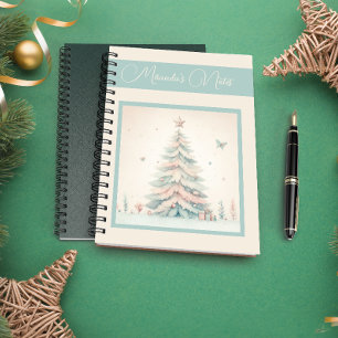 Vintag blass Weihnachten personalisiertes Notebook Notizblock