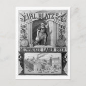 Vintag Blatz's Milwaukee Lager Beer Postkarte (Vorderseite)