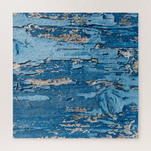 Vintag Blau: Alte Holzstruktur Puzzle (Vertikal)