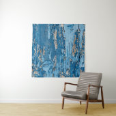 Vintag Blau: Alte Holzstruktur Wandteppich (Beispiel (Horizontal))