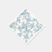 Vintag-blau-böhmisch-elegant-floral Serviette (Ecke)