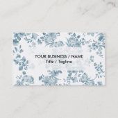 Vintag-blau-böhmisch-elegant-floral Visitenkarte (Vorderseite)