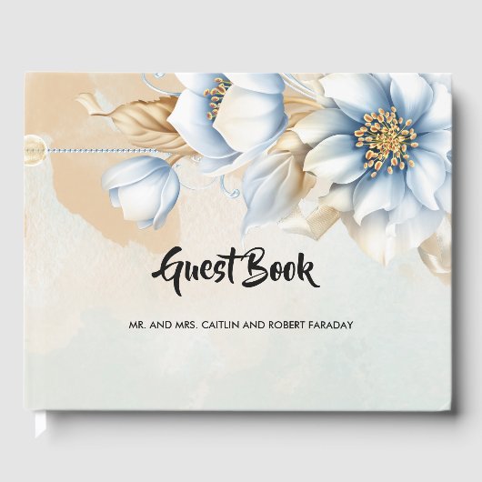 Vintag Blau Gästebuch (Vorderseite)