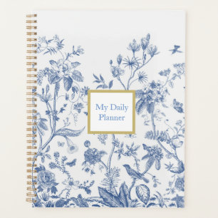 Vintag Blau und Weiß Chinoiserie Notebook Planer