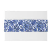 Vintag Blau und Weiß Chintz Traditionell Einladungsbanderole (Rückseitenbeispiel)