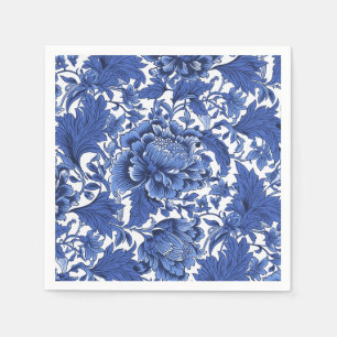 Vintag Blau und Weiß Chintz Traditionell Serviette
