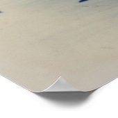 Vintag Blau und Weiß Poster (Ecke)