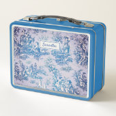 Vintag-blaue aquamarine Joule Metall Brotdose (Rückseite)