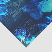 Vintag blaue Rose Dunkles Ephemerentpapier Seidenpapier (Ausschnitt)