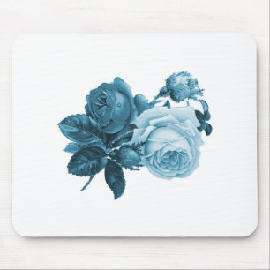 Vintag-blaue Rose Mousepad