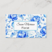 Vintag. Blaue Rose. Visitenkarte (Vorderseite)