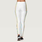 Vintag-blaue Sonnenschutzplakate Leggings (Rückseite)