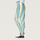 Vintag-blaue Sonnenschutzplakate Leggings (Links)