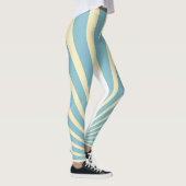 Vintag-blaue Sonnenschutzplakate Leggings (Rechts)