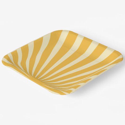 Vintag-blaue Sonnenschutzplakate Pappteller (Gewinkelt)