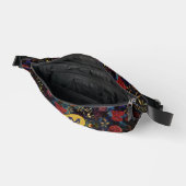 Vintag blauer Blumendruck Bauchtasche (Offen)