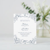 Vintag Blauer Blumenzwiebelaufenthalt Postkarte (Stehend Vorderseite)