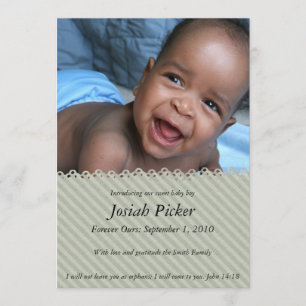 Vintag-Blauer Grau Einladung