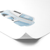 Vintag-blaues Golftaschen-Poster Poster (Ecke)